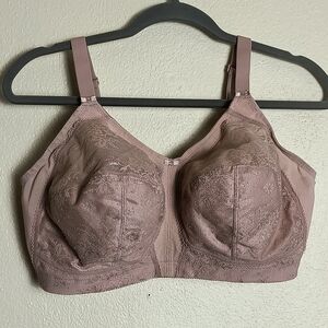 Goddess Lace Bra in Dusty Pink 36H Wirefree Full Coverage